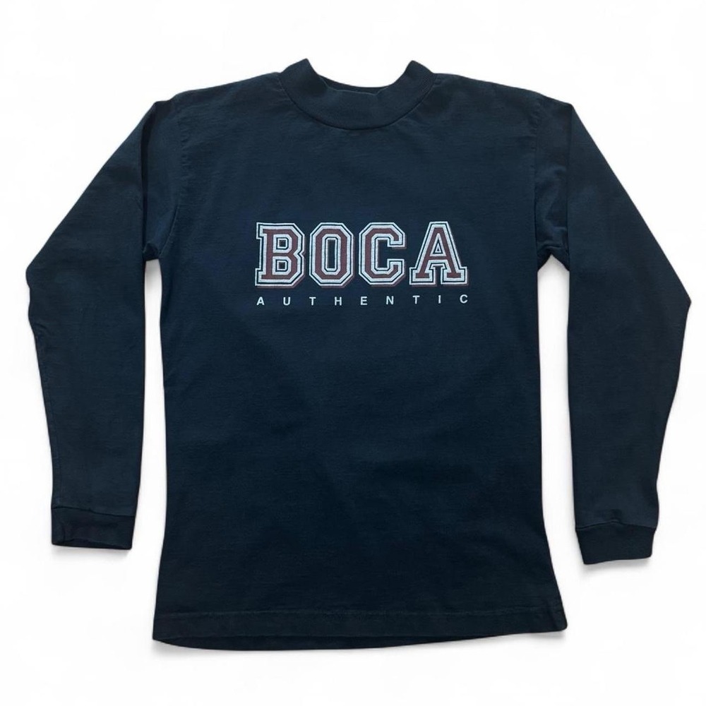 Vintage 90s Boca Authentic Sportswear Long Sleeve Black Shirt